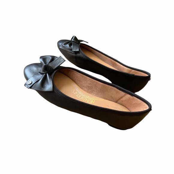 Circus by Sam Edelman Wonderlast Black Bow Preppy Classic Flats 5.5 - Picture 2 of 5